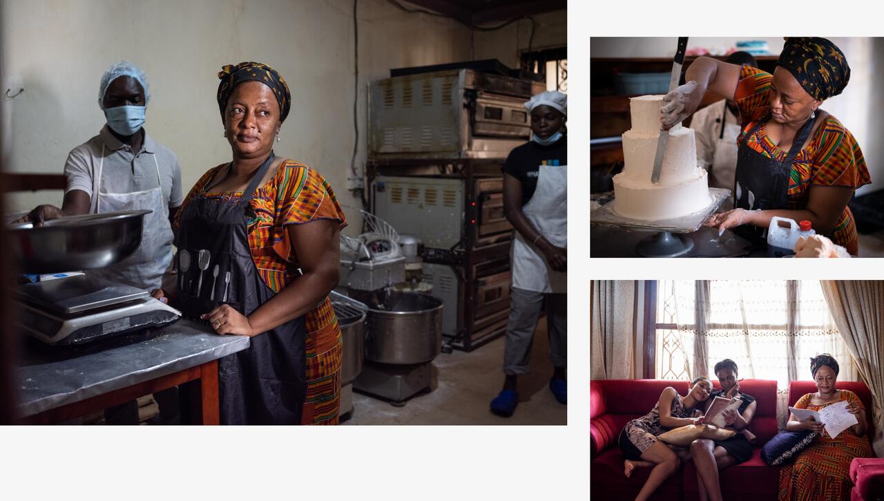 Suzan, a 43-year-old baker and mother of six from South Sudan involved with the FIND Project 