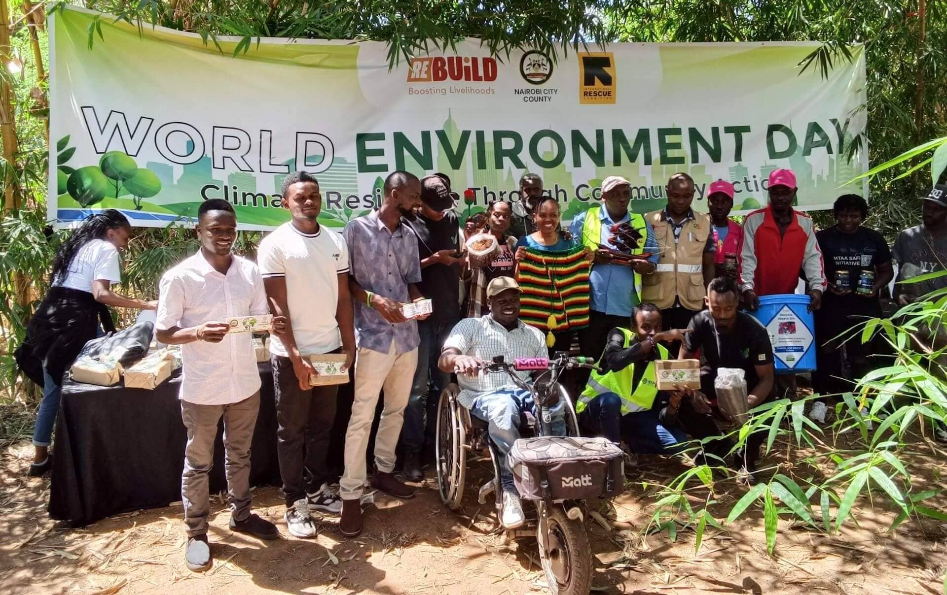 World Environment Day participants posing for a photo