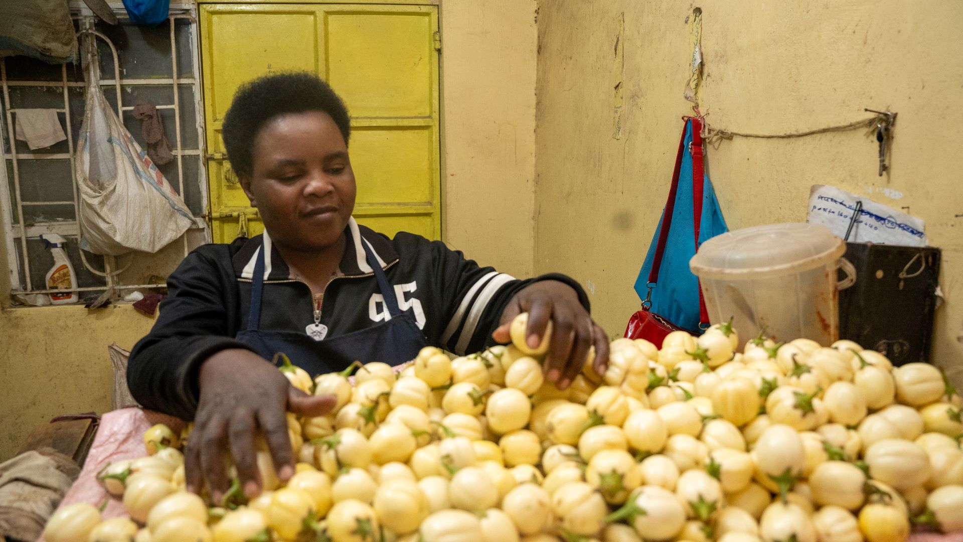 Monique Mukantwari at her Grocery Shop - USLA Business in Nairobi, Re:BUiLD